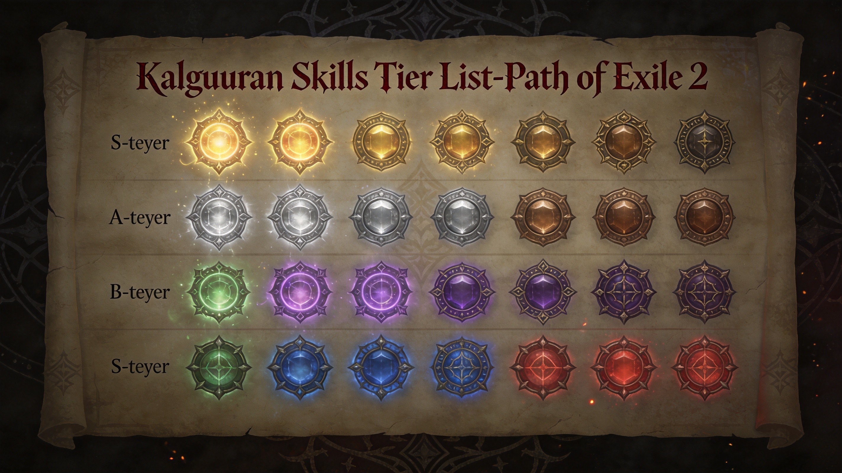 Kalguuran Skills tier list and overview table